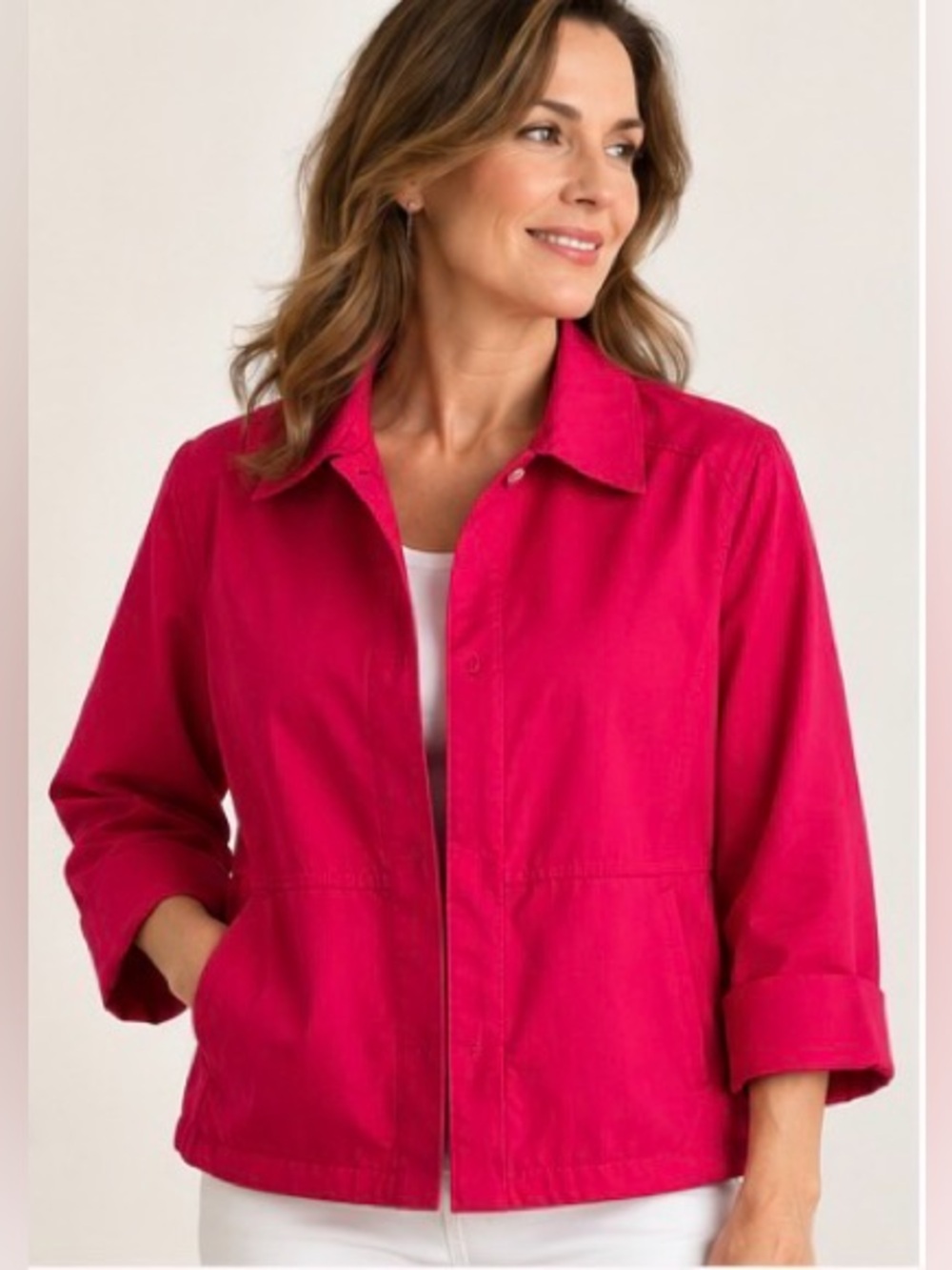 Carlisle Collection MARS Berry Red Windbreaker Jacket Size 4 NWT $398